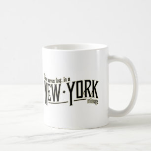 TIme beweegt snel in een minuut van New York Koffiemok