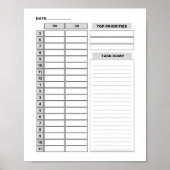 Time boxing (PLANNER) Poster (Voorkant)