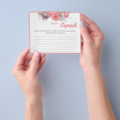 Time Capsule Advice Coupure Vrijgezellenfeest Flyer (Hand)