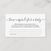 Time Capsule Baby shower Invitation Simple Informatiekaartje (Voorkant)