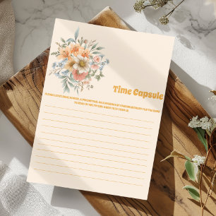 Time capsule baby shower spel