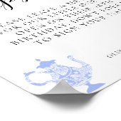 Time Capsule Baby Tea China Blauw Wit Kant Poster (Hoek)