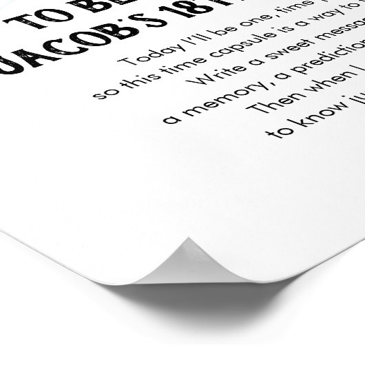 Time Capsule Buitspace Planets Boy Dag Poster (Hoek)