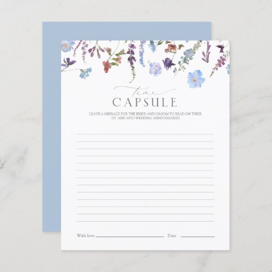 Time Capsule Dusty Blue Wildflower Showgame (Voorkant / Achterkant)