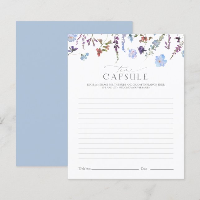 Time Capsule Dusty Blue Wildflower Showgame (Voorkant / Achterkant)