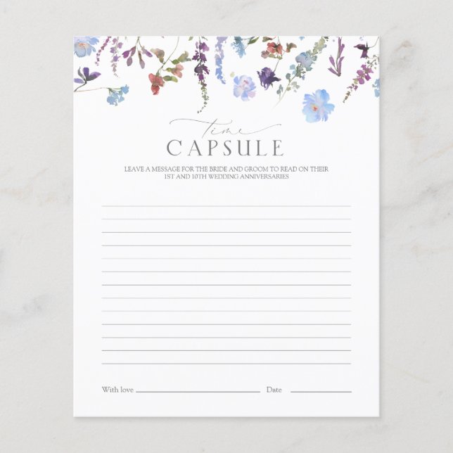 Time Capsule Dusty Blue Wildflower Showgame (Voorkant)