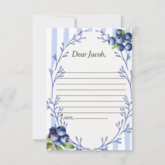 Time Capsule Gedicht Blueberry Response kaart (Voorkant)