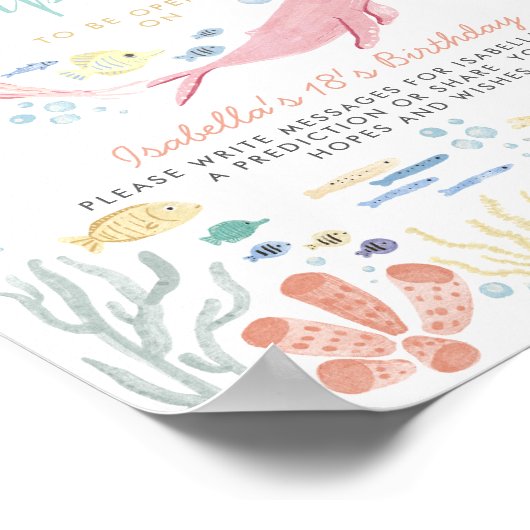 Time Capsule onder het Zee Animals Sign Poster (Hoek)