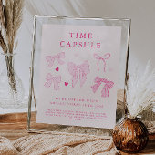 Time Capsule Sign Coquette Boog Verjaardagsfeest Poster