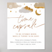 Time Capsule Twinkle Little Star Baby shower Sign Poster (Voorkant)