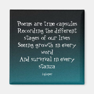 Time Capsules Poem magnet Magneet