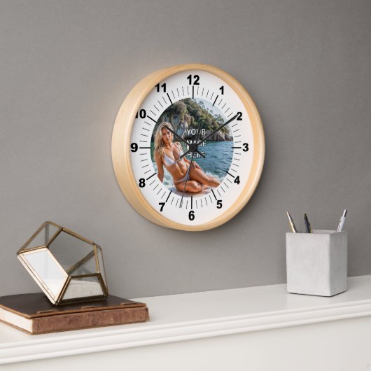 TIME! ⏰ Custom Wall Clock – Add Your Design (Kantoor)