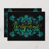 Time Dance sjabloon feestdag Kaart (Voorkant / Achterkant)