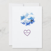 Time Flies, Airplane Bear 1st Birthday Kaart (Achterkant)