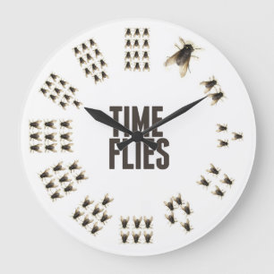 Time Flies Clock Grote Klok