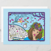 Time Flies_Flat Papierblad 11 x 8,5 inch (Voorkant / Achterkant)