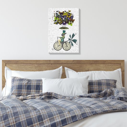 Time Flies Rabbit Canvas Afdruk (Insitu (Slaapkamer))