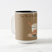 TIME FOR A SWEET COFFEE BREAK Two-Tone COFFEE MUG (Devant gauche)