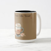 TIME FOR A SWEET COFFEE BREAK Two-Tone COFFEE MUG (Devant droit)