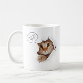 Time for Cafe? – Cute Cat Coffee Mug (Gauche)