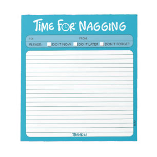 "Time for Nagging"-laptopblok Notitieblok