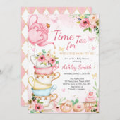 Time for Tea Birthday Party Invitation (Devant / Derrière)