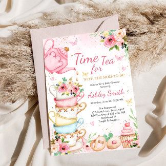 Time for Tea Birthday Party Invitation