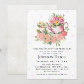 TIME FOR TEA WHIT THE Party Baby Shower Invitation (Devant / Derrière)