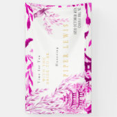 Time for Tea with the Bride -to-be Pink Banner (Verticaal)