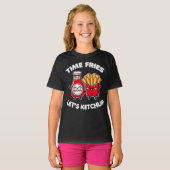 Time Fries Let's Ketchup Pun T-shirt (Voorkant volledig)
