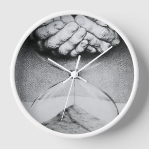Time Hourglass handen Potlood Tekening Surreal art