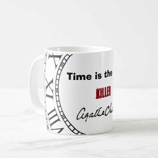 Time is the best killer Mug Koffiemok (Voorkant links)