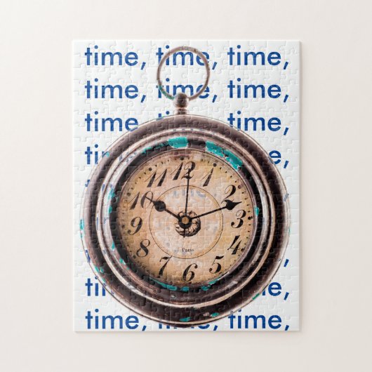 Time Jigzaag Puzzle of an Old Hand Wach Legpuzzel (Verticaal)