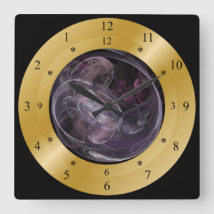 Time Machine Clock ~ Chaos Galaxy 02 ~ Time Warp ~ Vierkante Klok