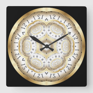 Time Machine Clock ~ Space/Time Continuum ~ Vierkante Klok