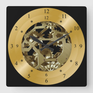Time Machine Clock ~ Space/Time Continuum ~ Vierkante Klok