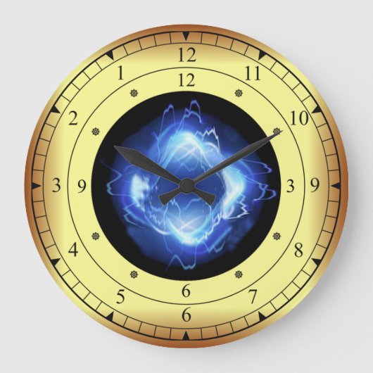 Time Machine ~ Ggloing Blue Wave Time Portal ~  Grote Klok (Voorkant)