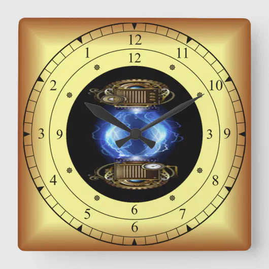 Time Machine Portal ~ Time/Space/ Continuum ~ Vierkante Klok | Zazzle.be