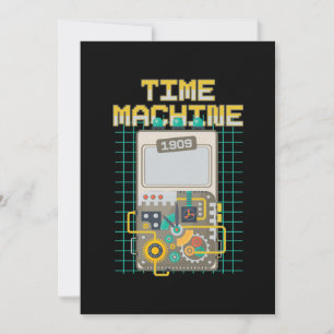 Time Machine Retro Time Traveling Cadeaus Kaart