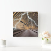 Time Portal Vortex Paranormal Vierkante Klok (Huis)