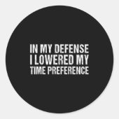 Time Preference Inflation Saving Future Money Time Ronde Sticker (Voorkant)