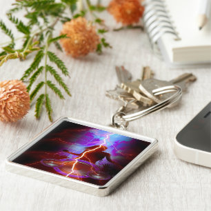 Time#-Premium Square Sleutelhanger van de partij