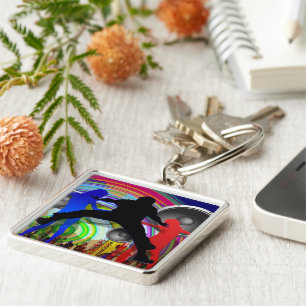 Time-Premium Square Sleutelhanger voor feestdagen