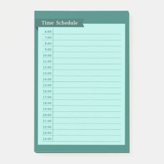time schedule post-it® notes