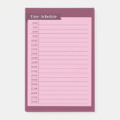 time schedule post-it® notes (Voorkant)