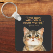 Time Spent With Cats Is Never Wasted Sleutelhanger (Voorkant)