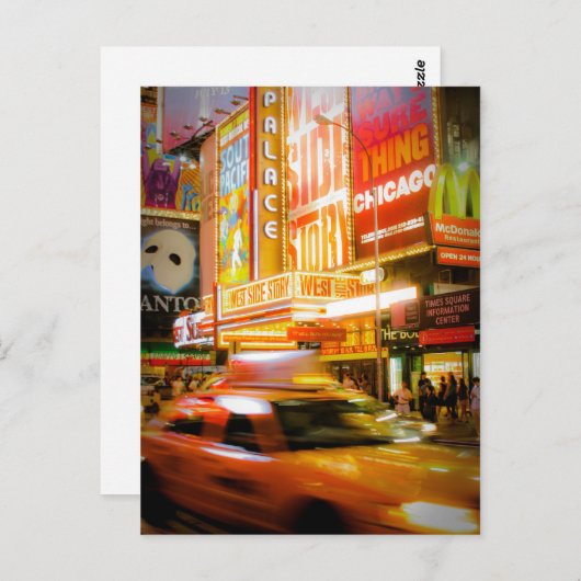 Time Square Briefkaart (Voorkant / Achterkant)