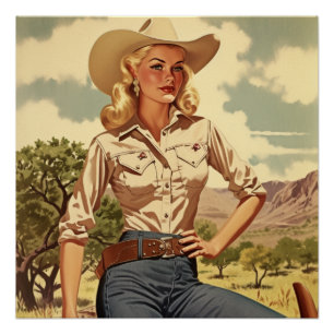 Time-Tested Cowgirl Liefde: Wild West fluistert Perfect Poster