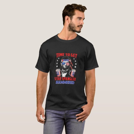 Time To Get Star Spangled Hammered T-shirt (Voorkant volledig)