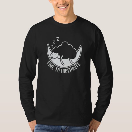 Time To Hibernate  Goat Moon Sleeping Hibernation T-shirt (Voorkant)